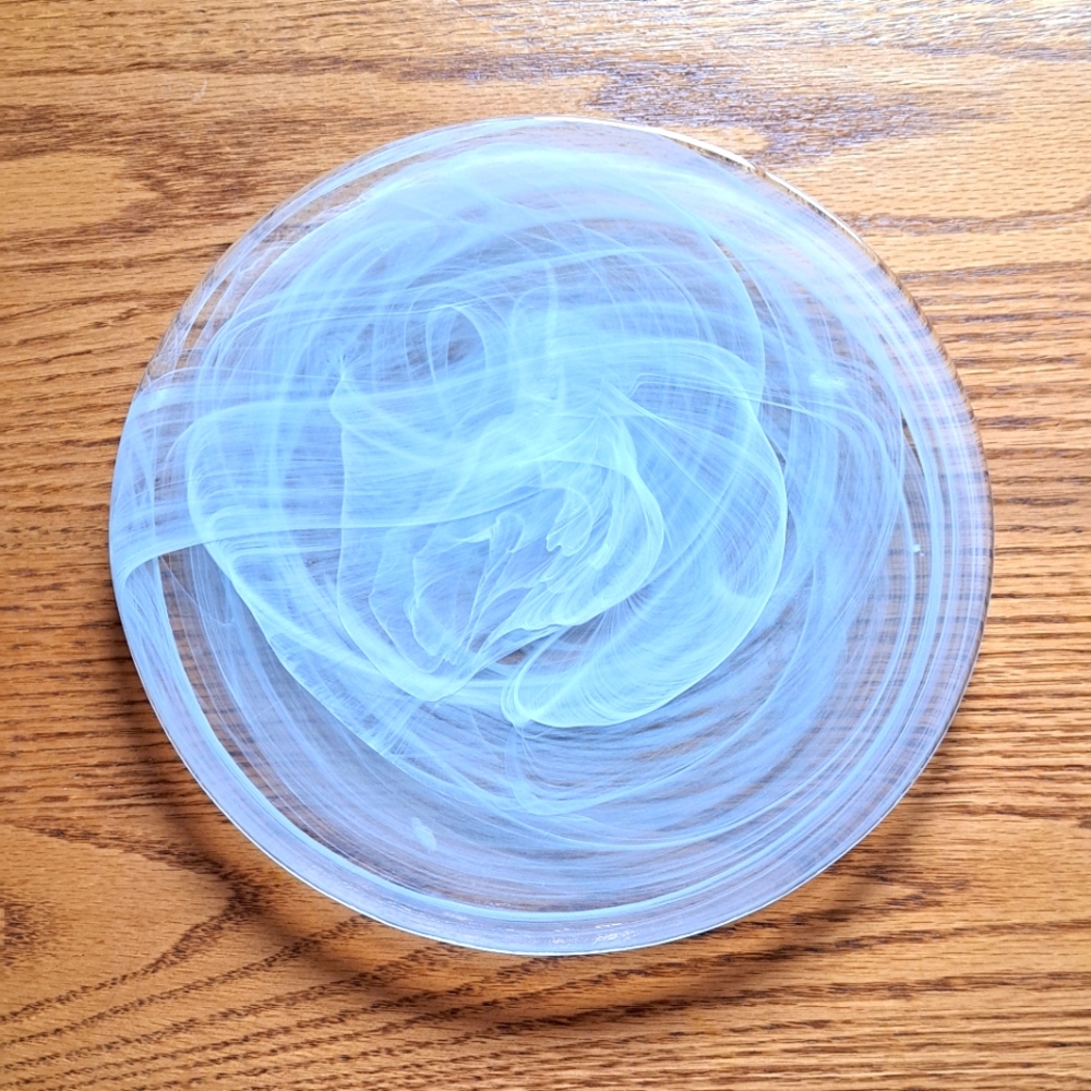 Glass decorative dish. Blown glass Candle Dish🕯